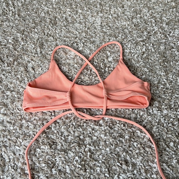 Shein Salmon/Peachey Pink 2 Piece Ribbed Bikini Set Sz S - Picture 7 of 8